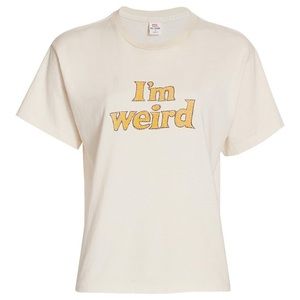 !!!!ISO!!!! RE/DONE 90’s OVERSIZED TEE SHIRT TOP “I’M WEIRD”